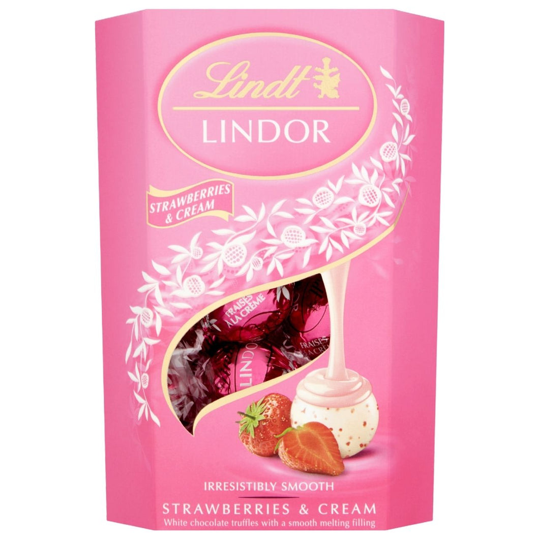 Lindt Lindor Strawberries & Cream Cornet 200g