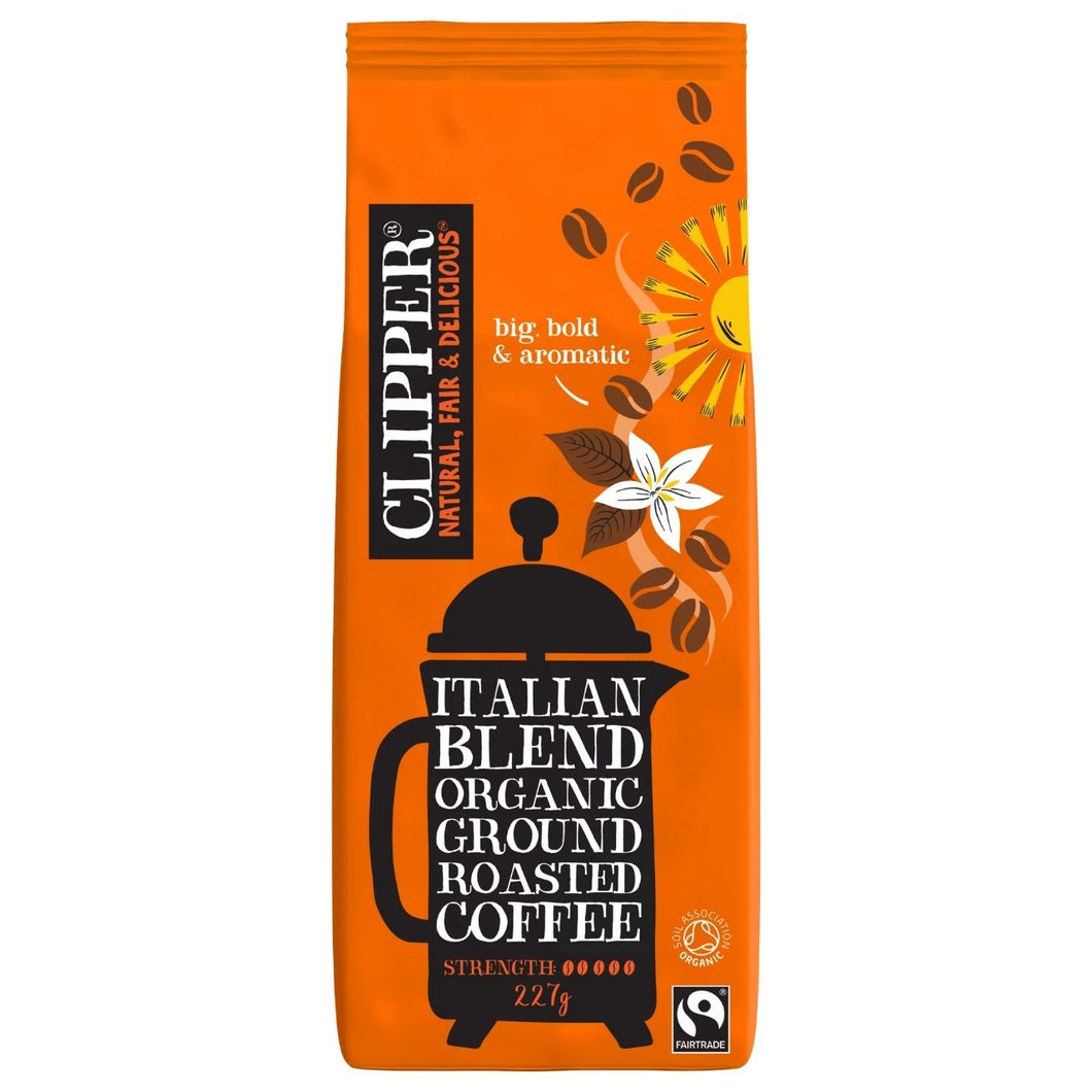 Clipper Italian Blend Organic Ground Roasted Coffee 227g
