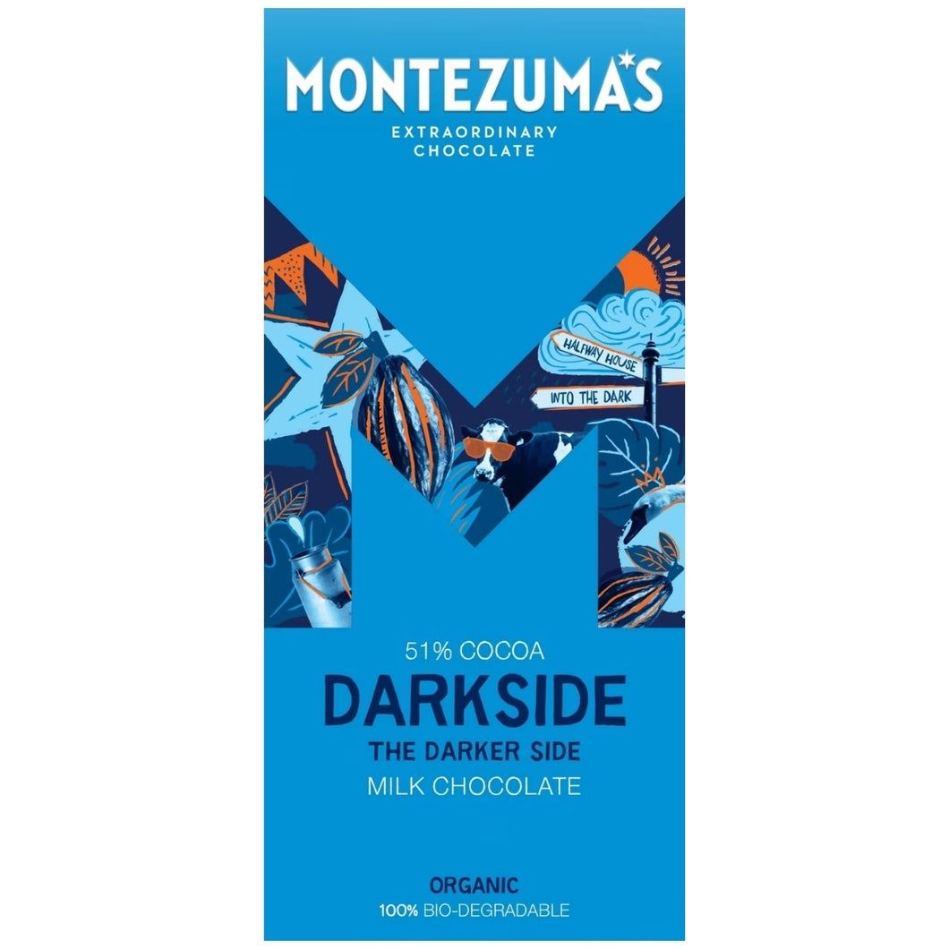 Montezuma's Darkside - Organic 54% Milk Chocolate Bar 90g