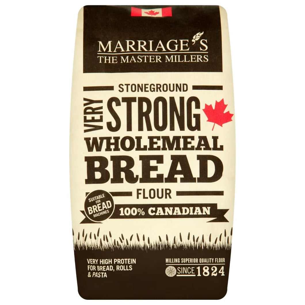Marriage's Stoneground Very Strong Wholemeal Bread Flour - 100% Canadian 1.5kg