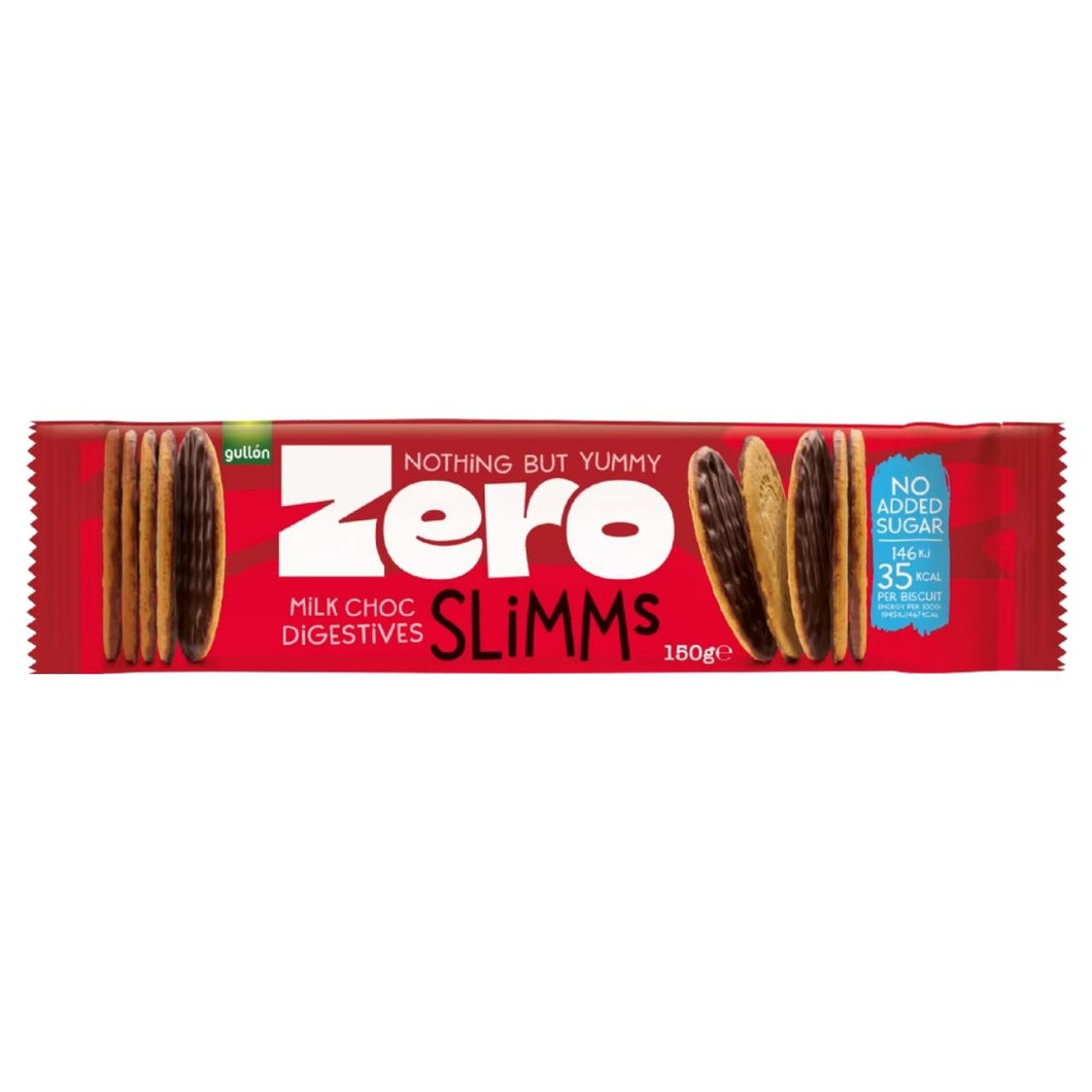 Gullon Zero Slimms - No Added Sugar Milk Choc Digestives 150g