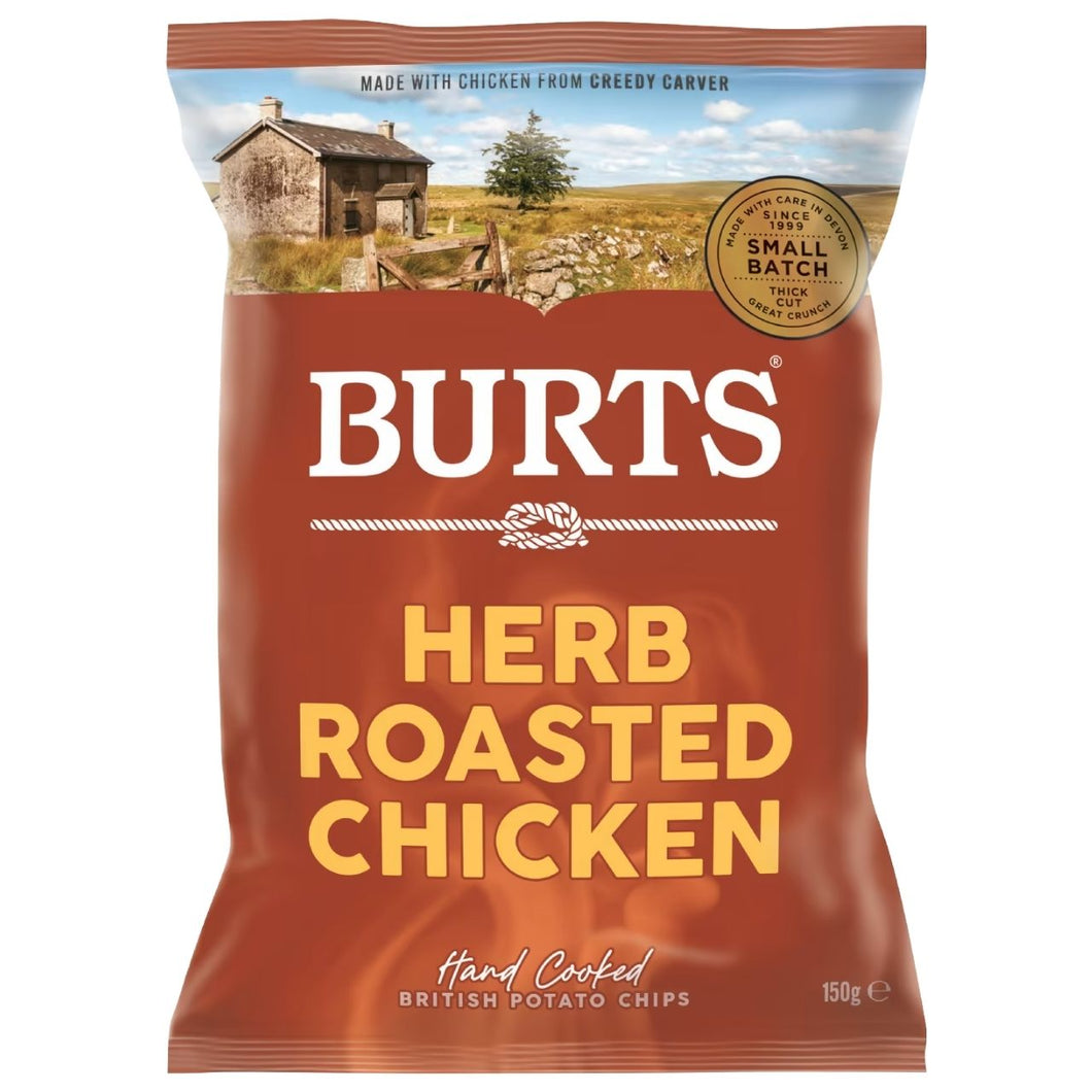 Burts Snacks Potato Chips - Herb Roasted Chicken 150g