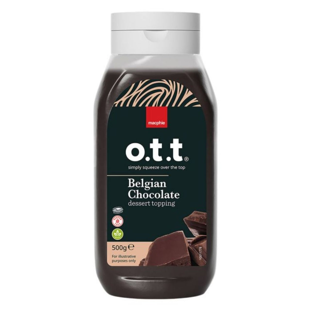 Macphie o.t.t Belgian Chocolate Dessert Topping Sauce 500g