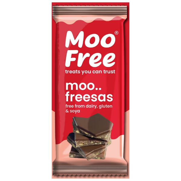 Moo Free Large Bars: Dairy Free & Vegan Moofreesas Chocolate Bar (80g) x 2