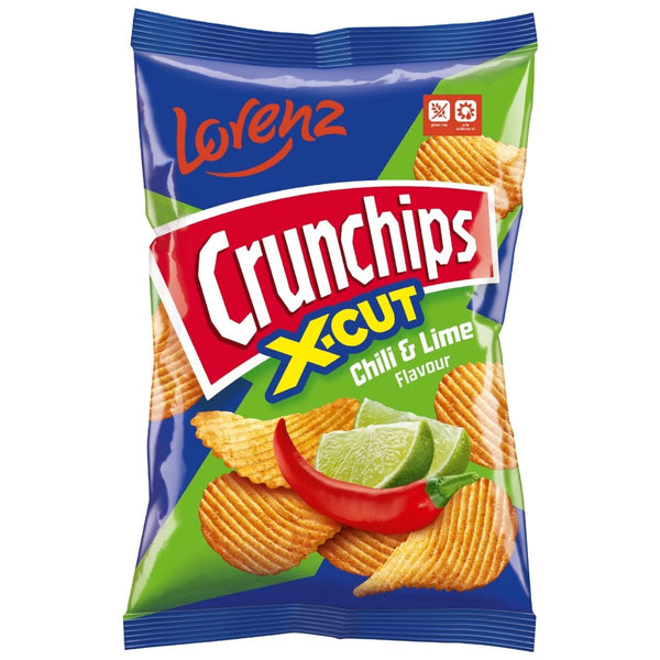 Lorenz Crunchips X-Cut - Chilli & Lime 130g