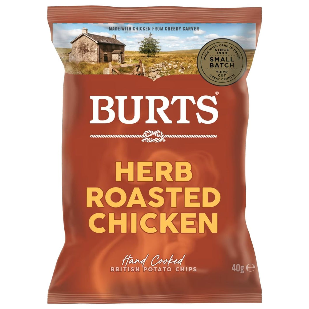 Burts Snacks Potato Chips - Herb Roasted Chicken 40g