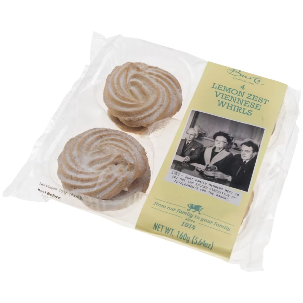 Burts The Bakers 4 Lemon Zest Viennese Whirls 160g