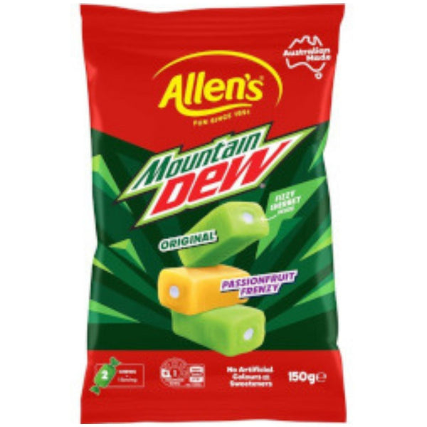 Allens Mountain Dew Fizzy Chews (150g)