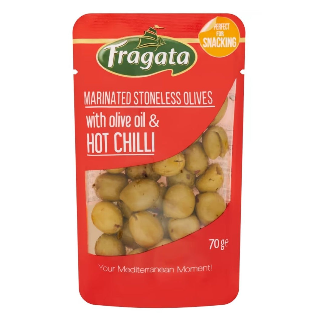 Fragata Marinated Stoneless Olives with Olive Oil & Hot Chilli 70g