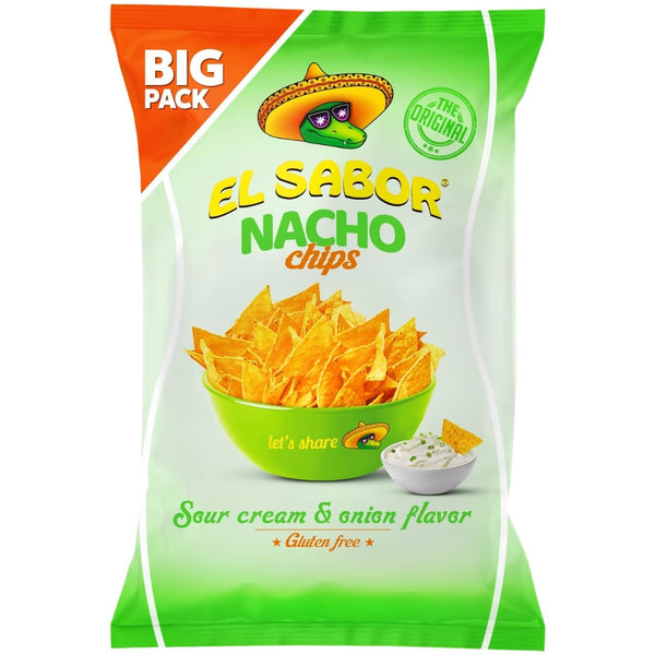 El Sabor Nacho Chips - Sour Cream & Onion Flavour 180g