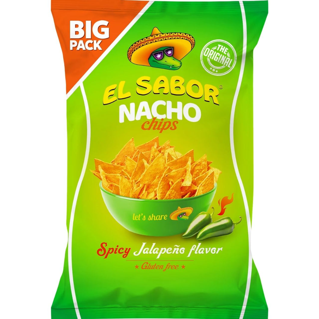 El Sabor Nacho Chips - Spicy Jalapeño Flavour 180g
