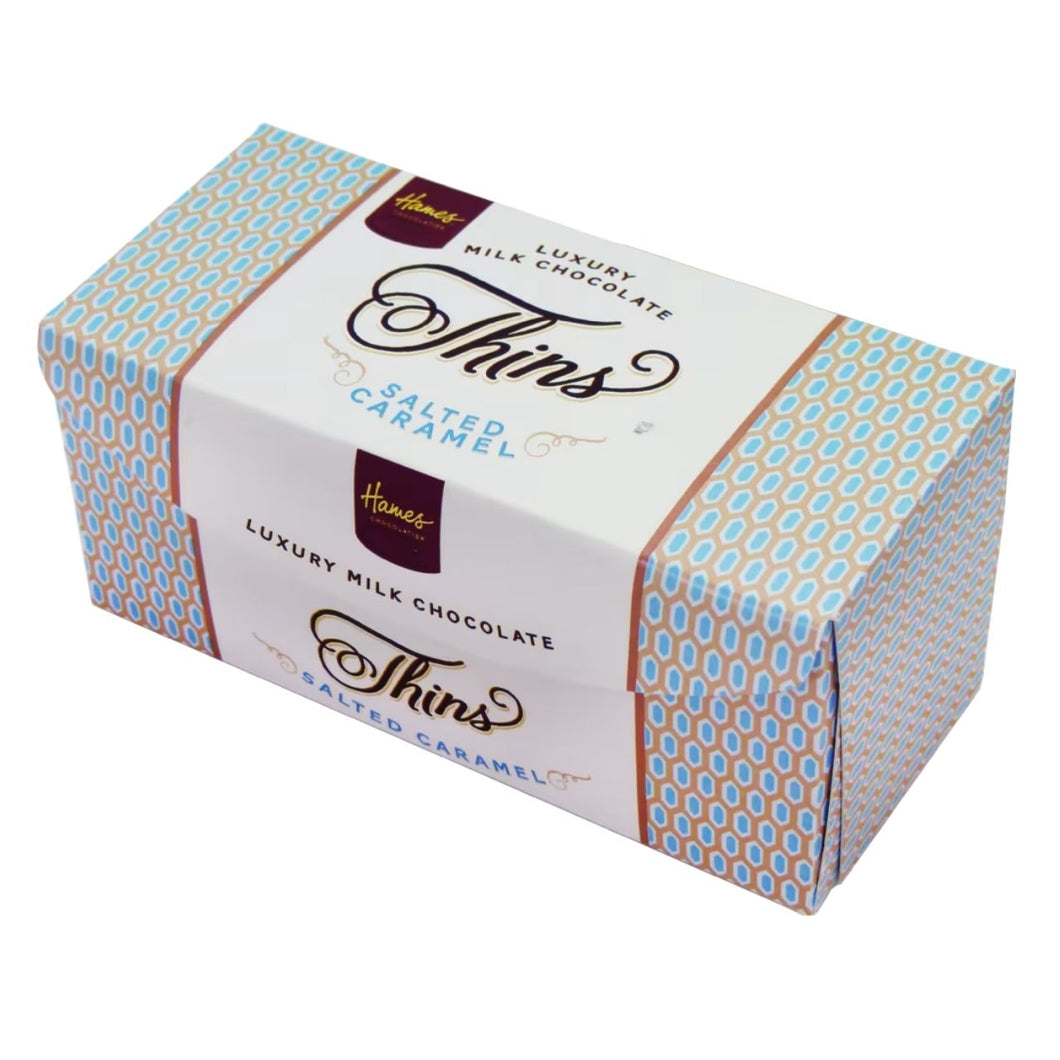 Hames Luxury Milk Chocolate Salted Caramel Thins 145g