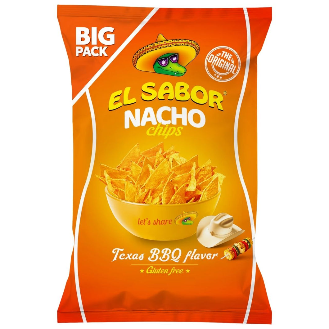 El Sabor Nacho Chips - Texas BBQ Flavour 180g