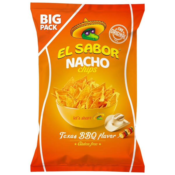 El Sabor Nacho Chips - Texas BBQ Flavour 180g