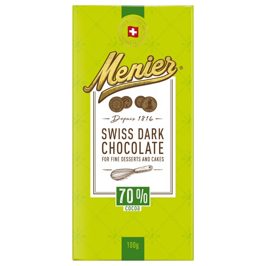 Menier Swiss Dark Chocolate for Fine Desserts and Cakes 100g