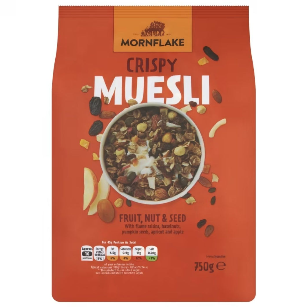 Mornflake Crispy Muesli - Fruit, Nut & Seed 750g