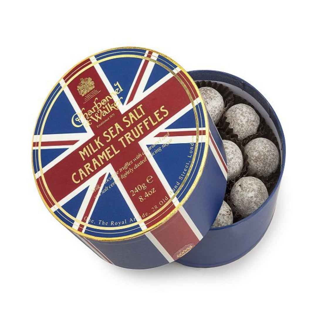 Charbonnel et Walker Union Flag Milk Sea Salt Caramel Chocolate Truffles 240g