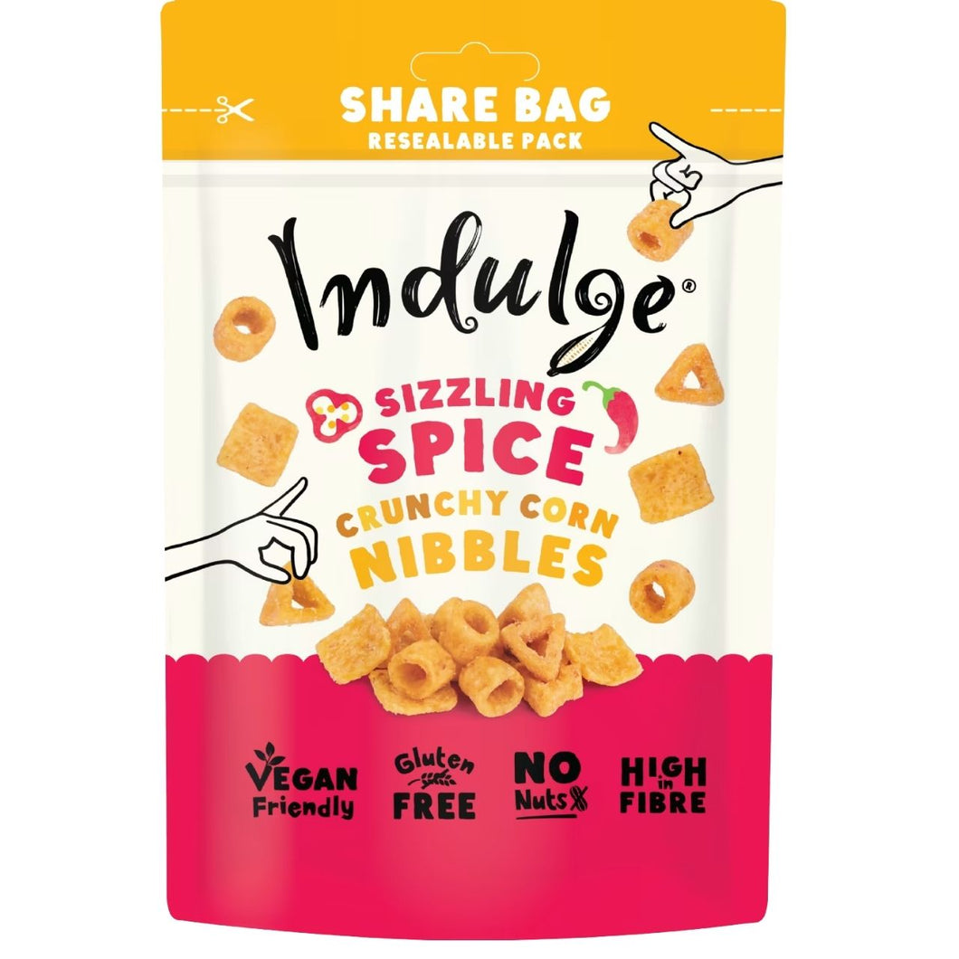 Indulge Crunchy Corn Nibbles - Sizzling Spice 100g