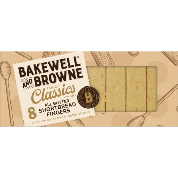 Bakewell And Browne 8 All Butter Shortbread Fingers 160g