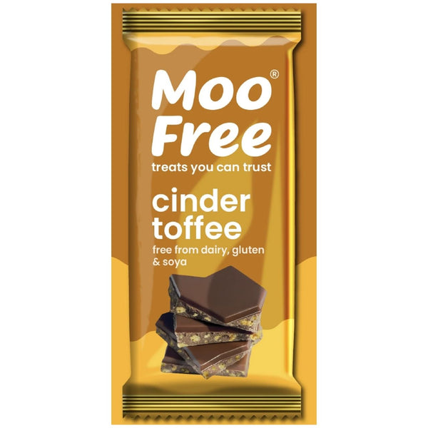 Moo Free Large Bars Dairy Free & Vegan Cinder Toffee Chocolate Bar (80g) x 2