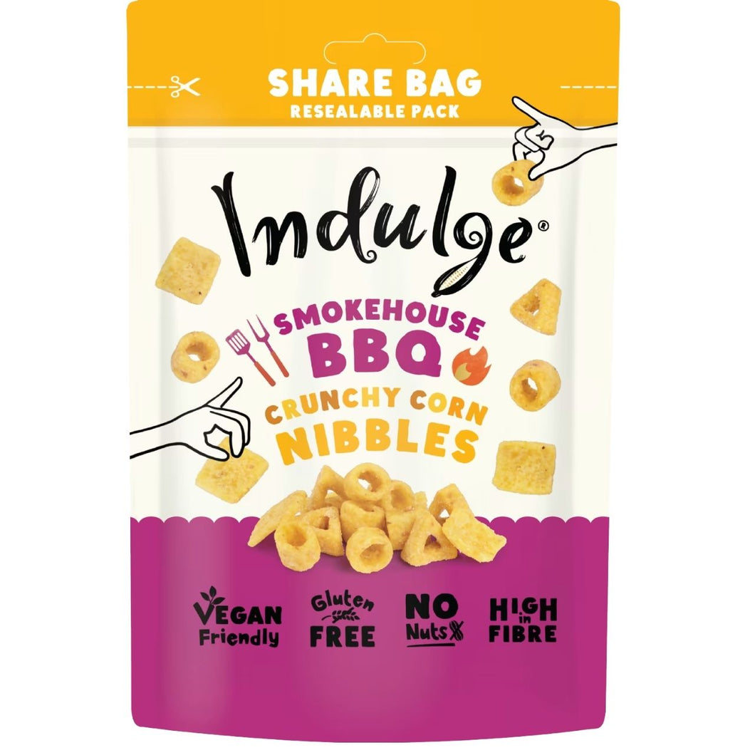 Indulge Crunchy Corn Nibbles - Smokehouse BBQ 100g