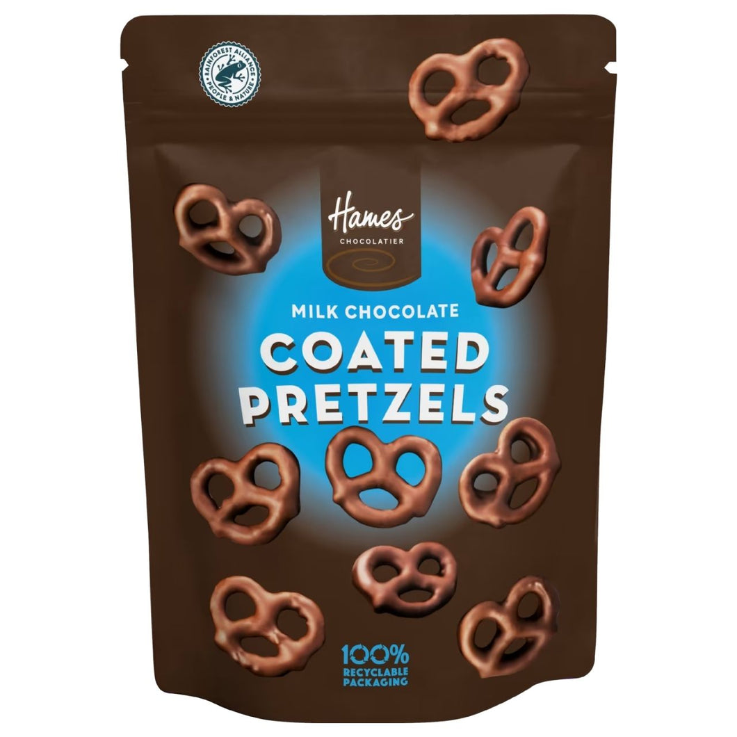 Hames Milk Chocolate Coated Pretzels 100g