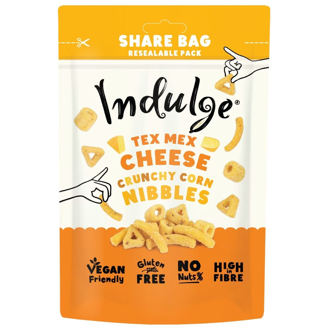 Indulge Crunchy Corn Nibbles - Tex Mex Cheese 100g