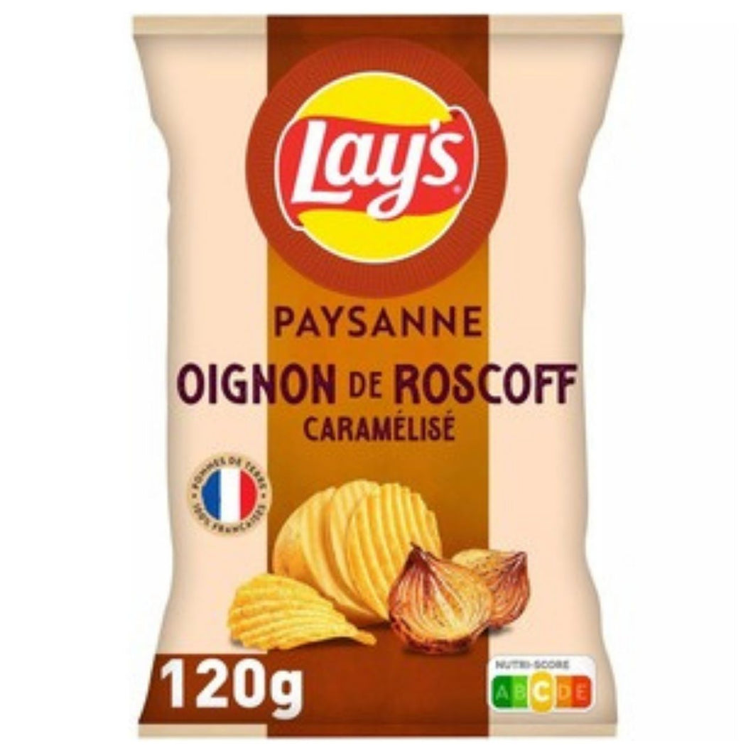 Lays Chips Paysanne Saveur Oignons de Roscoff Caramélisés 120g