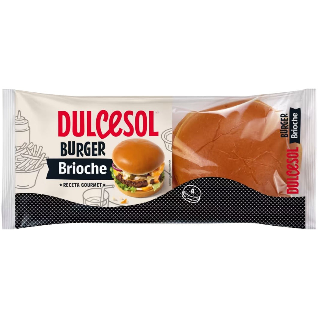 Dulcesol 4 Brioche Burger Buns 340g