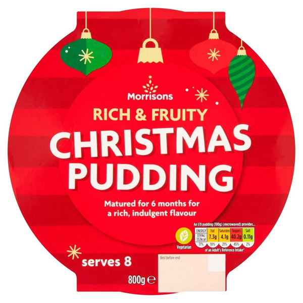 Morrisons Rich & Fruity Christmas Pudding Serves 8