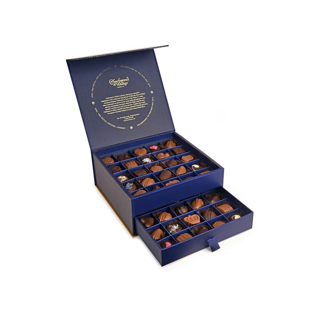 Charbonnel et Walker Victorian – 50 Piece Fine Milk and Dark Chocolate Selection – without alcohol