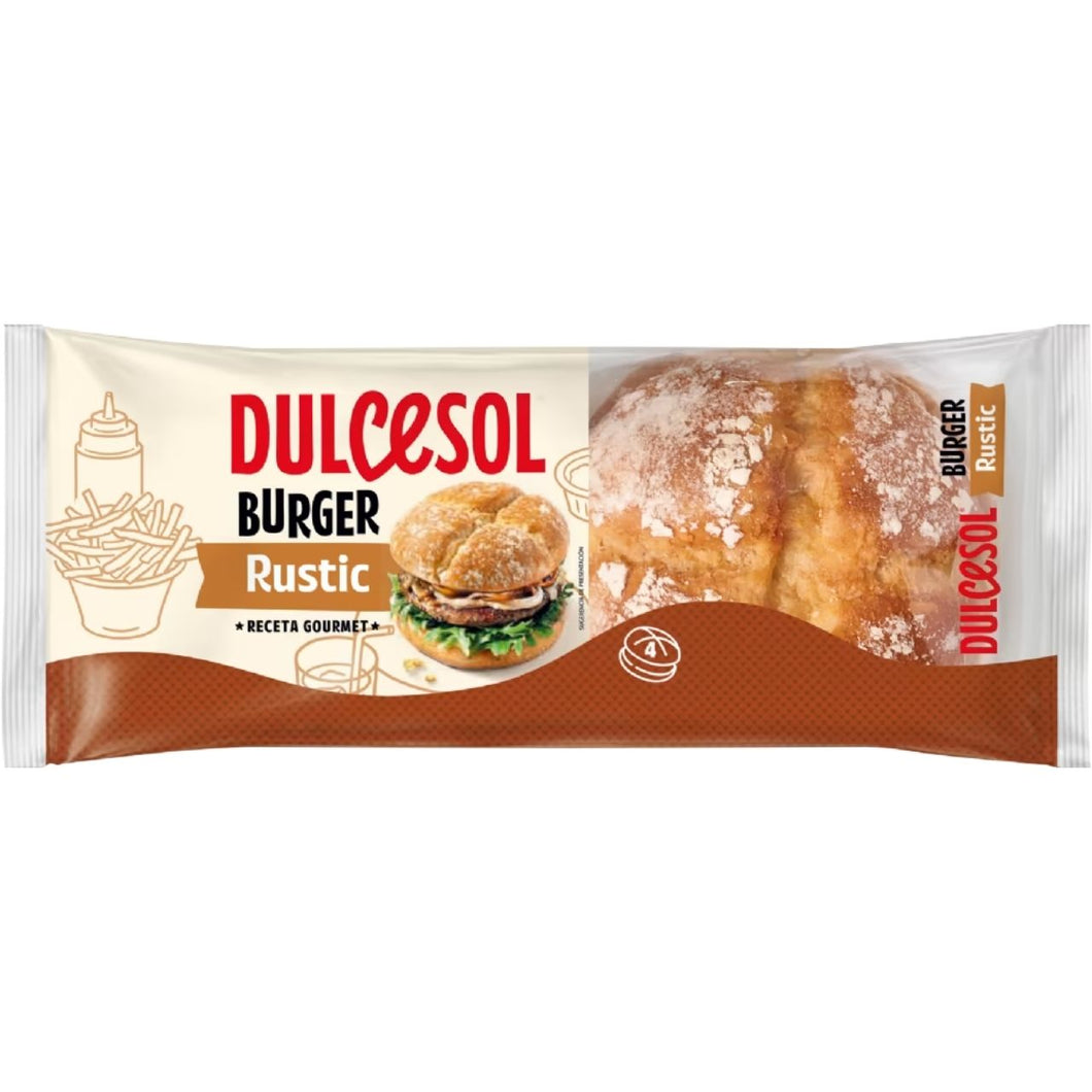 Dulcesol 4 Rustic Burger Buns 300g