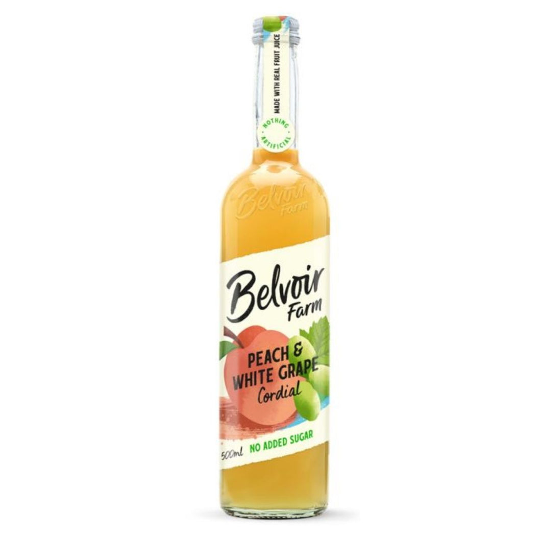 Belvoir Peach & White Grape No Added Sugar Cordial 500ml