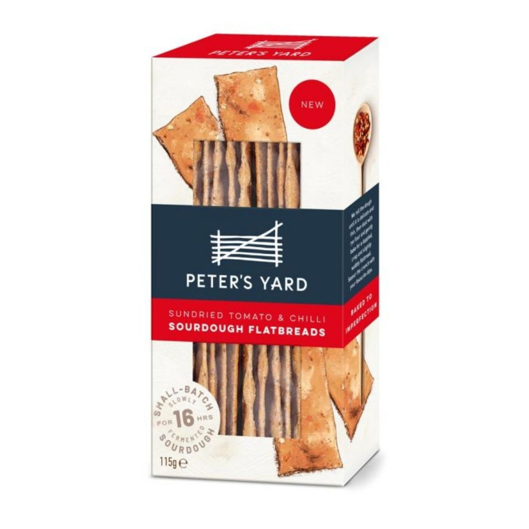 Peter's Yard Sun Dried Tomato & Chilli Sourdough Flatbreads 115g