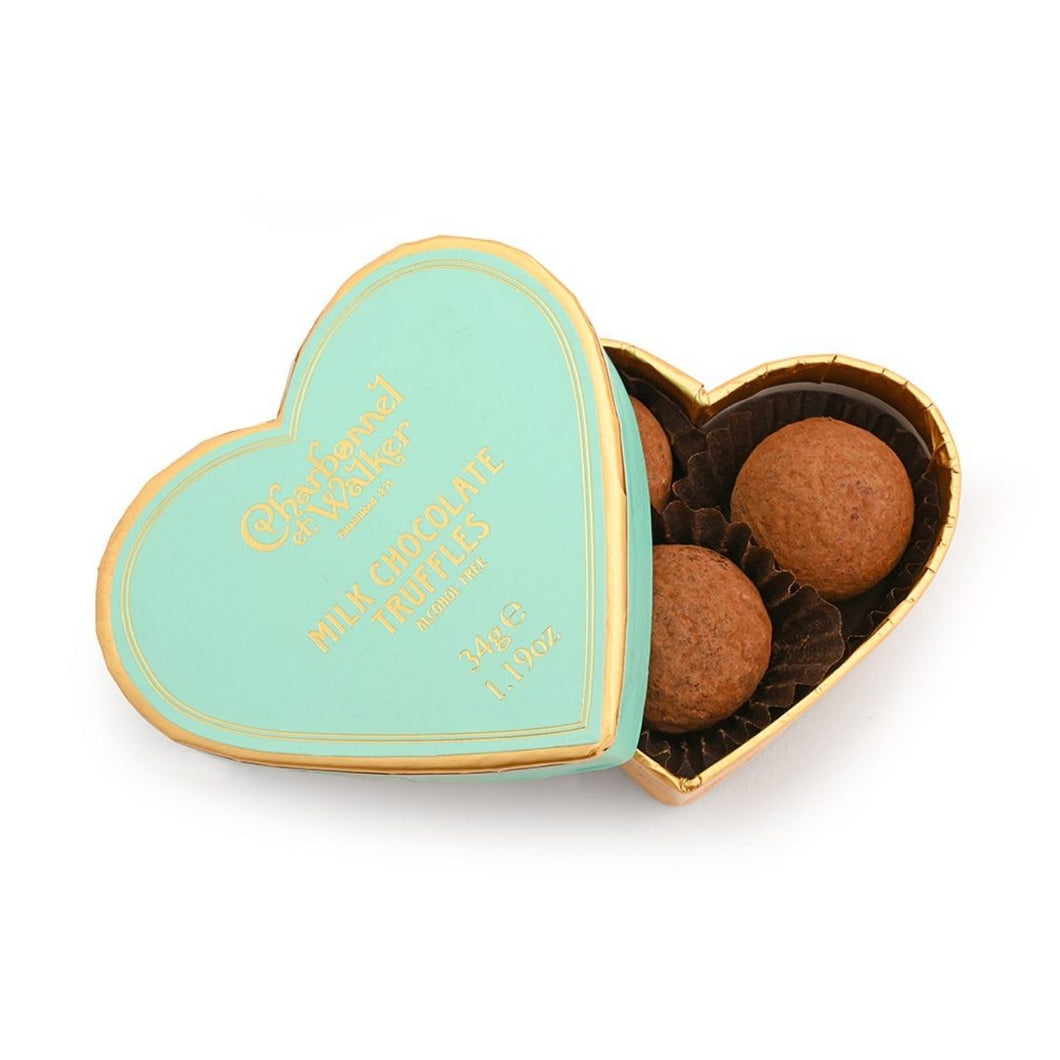 Charbonnel et Walker Milk Chocolate Truffles Mini Heart 34g
