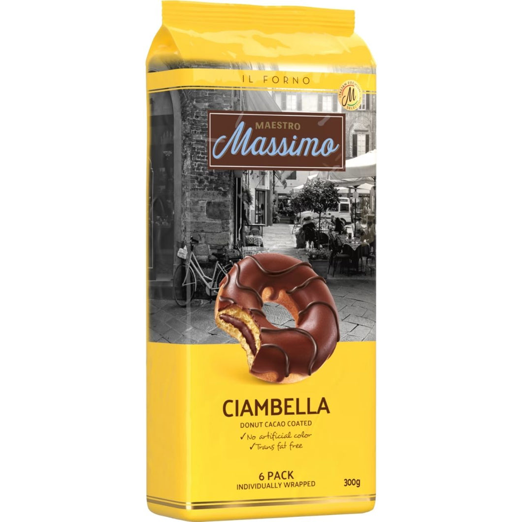 Maestro Massimo Ciambella Donut Cocoa Coated - 6 Pack 300g