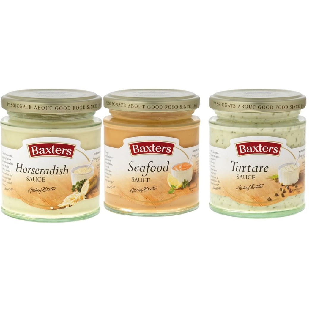 Baxters Classic Sauce Trio – Seafood Sauce, Horseradish Sauce & Tartare Sauce