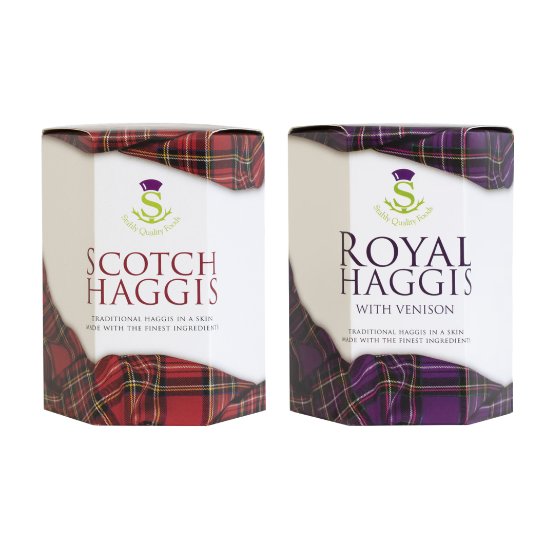 Stahly Scotch Haggis 410g & Royal Haggis with Venison 410g