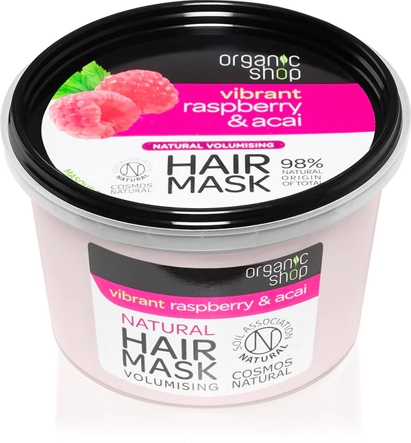 Organic Shop Raspberry & Acai Volumising Hair Mask, 250ml