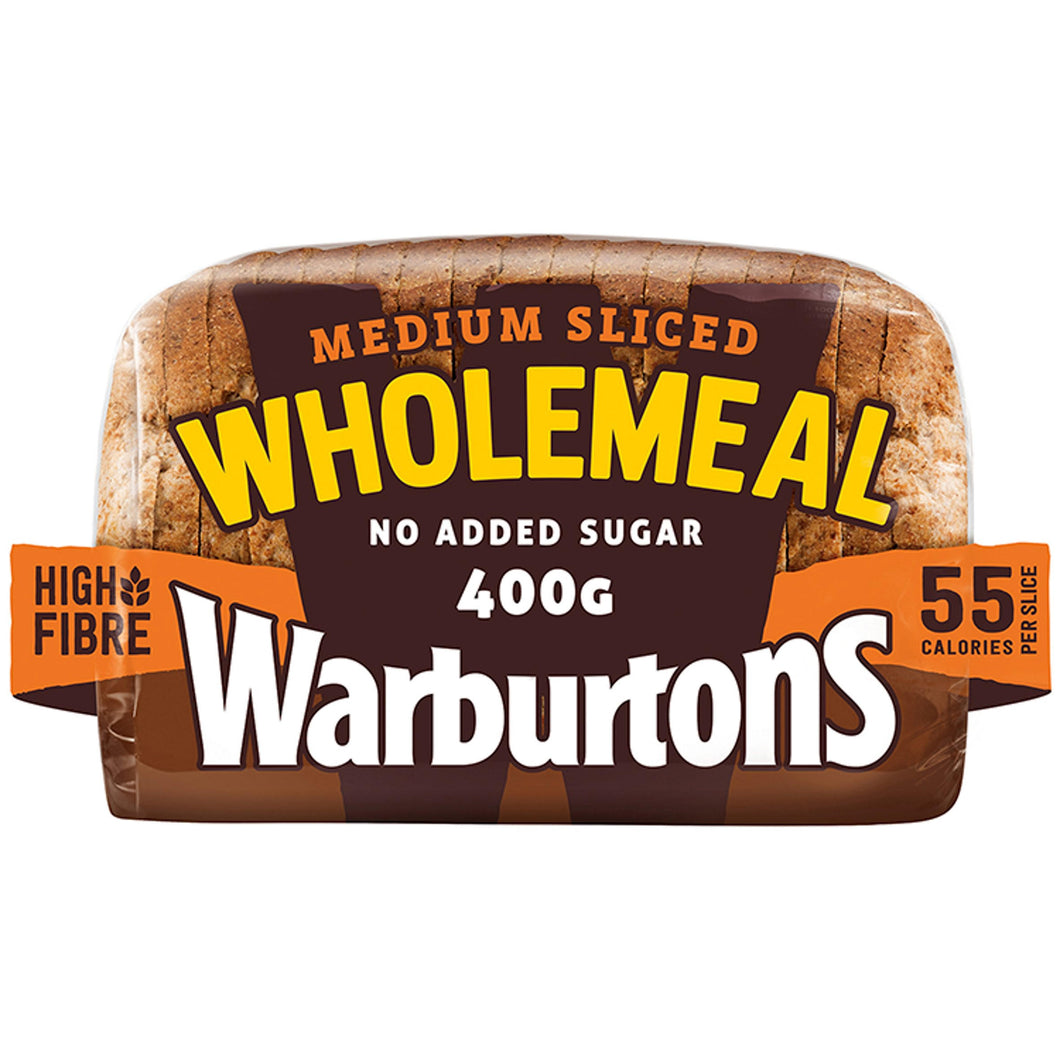 Warburtons Medium Sliced Wholemeal 400g