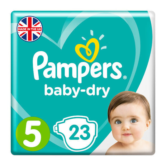Pampers Baby Dry Nappies - Size 5, 23 Pack