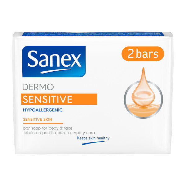 Sanex Sensitive Skin Bar Soap 2x90g